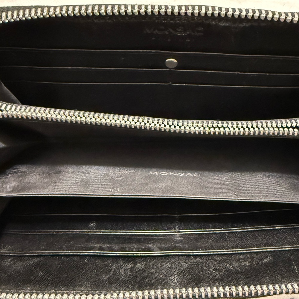 Monsac Black Leather Wallet - Picture 7 of 7